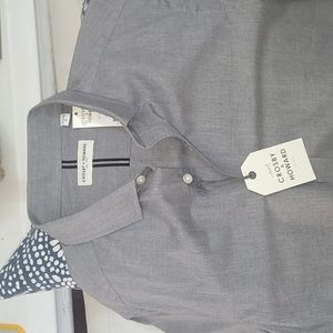 Crosby & Howard Men’s Solid Grey Long Sleeve Button Down Shirt Size Large